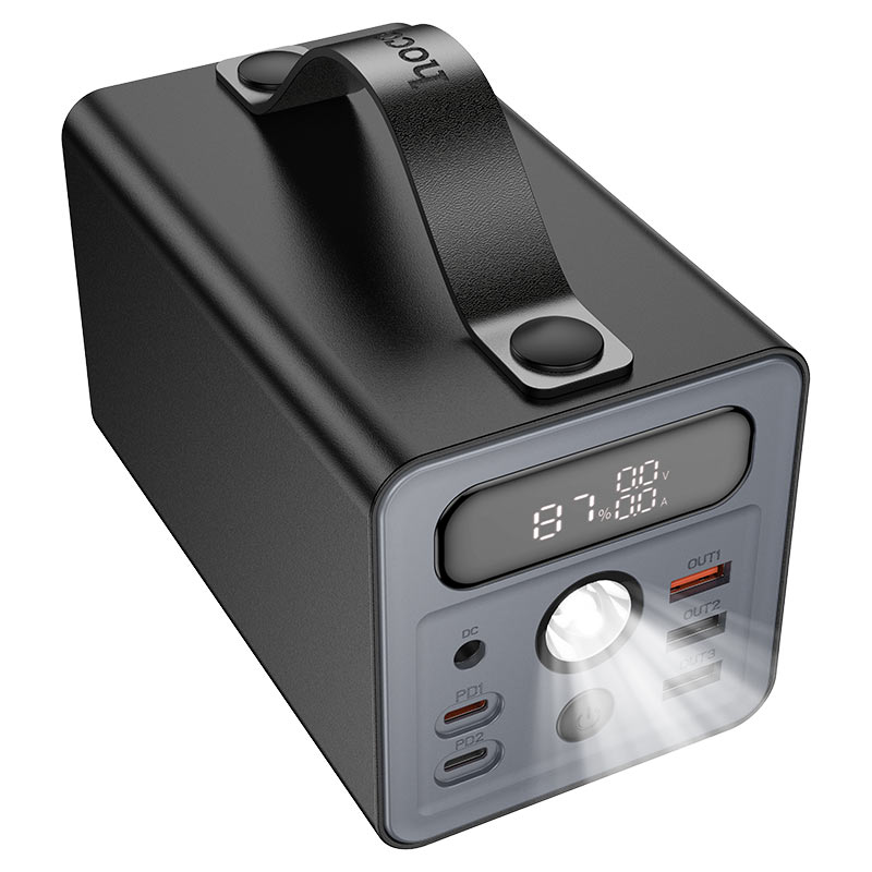 hoco j138 distant 22 5w pd20w dc12v power bank 60000mah flashlight