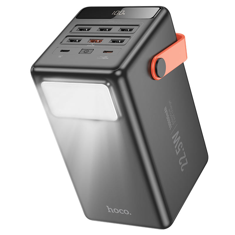 hoco j142 surpass 22 5w pd20w power bank 100000mah flashlight
