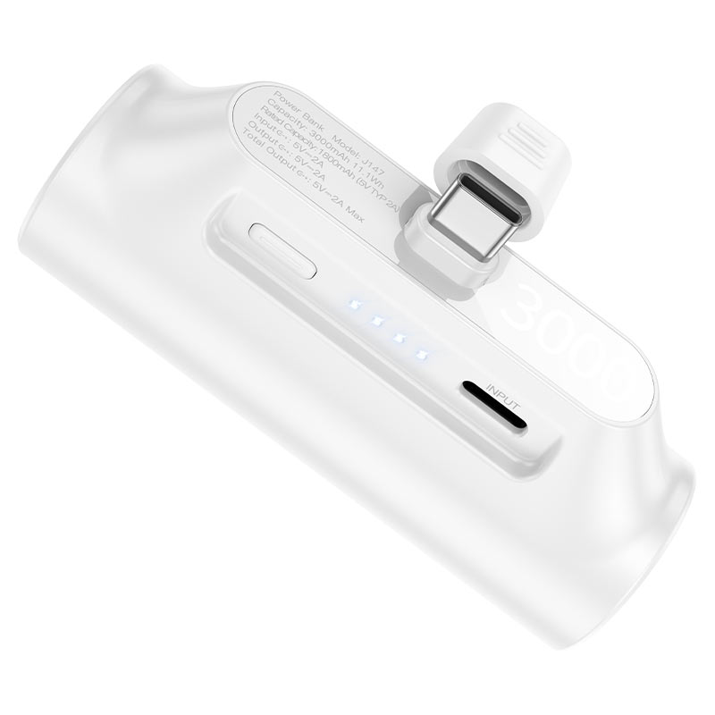 hoco j147 prospero pocket power bank usbc 3000mah plug