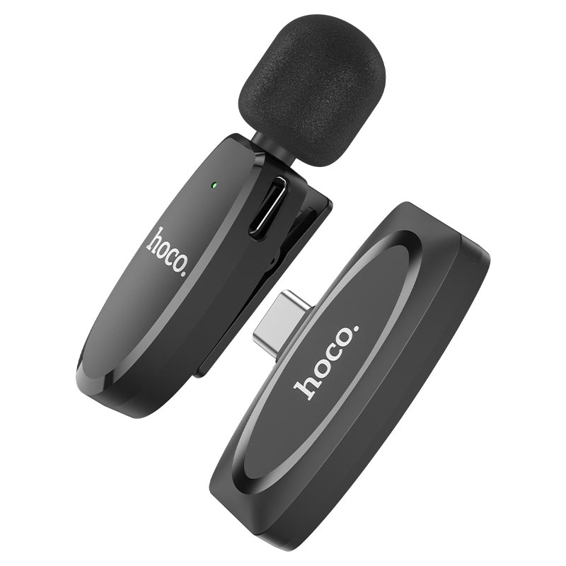 hoco l15 crystal lavalier wireless digital microphone usbc