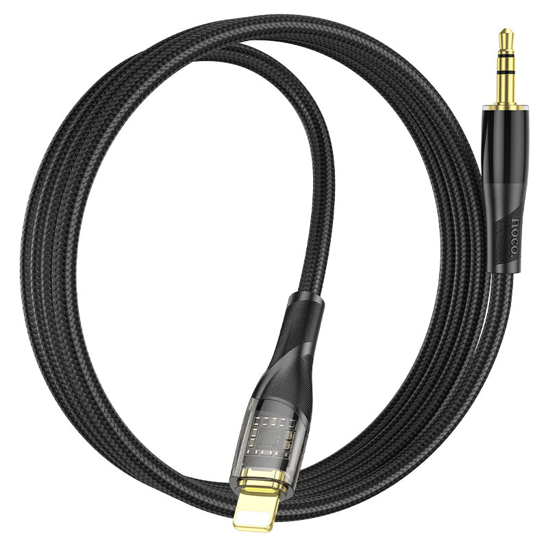 hoco upa25 transparent discovery edition aux audio cable for ltn wire