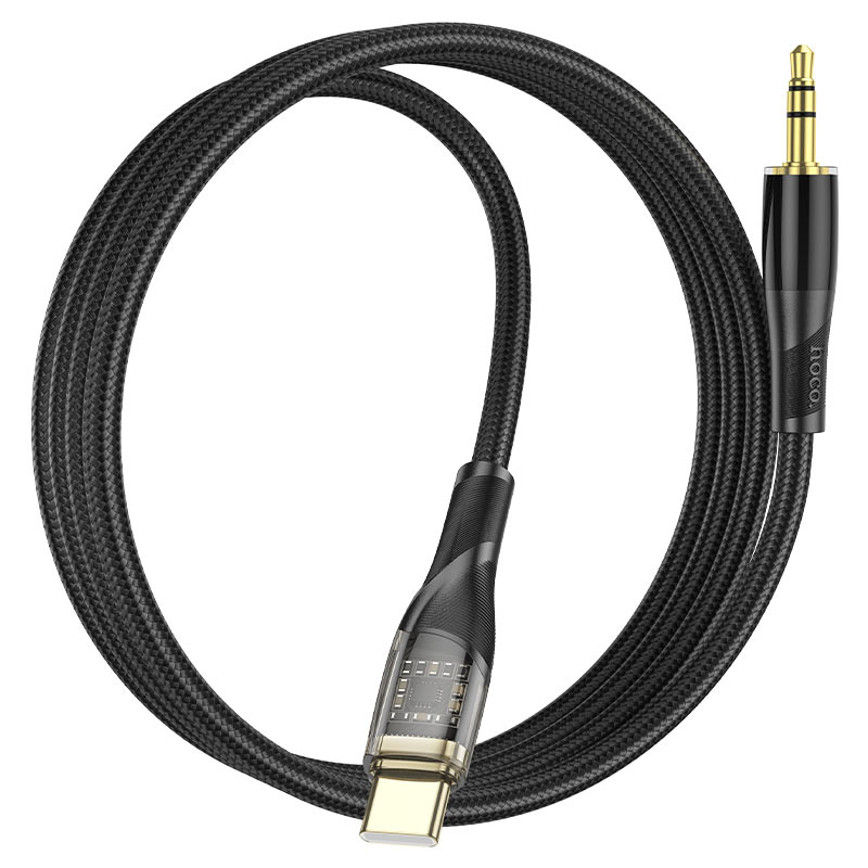 hoco upa25 transparent discovery edition aux audio cable for usbc wire
