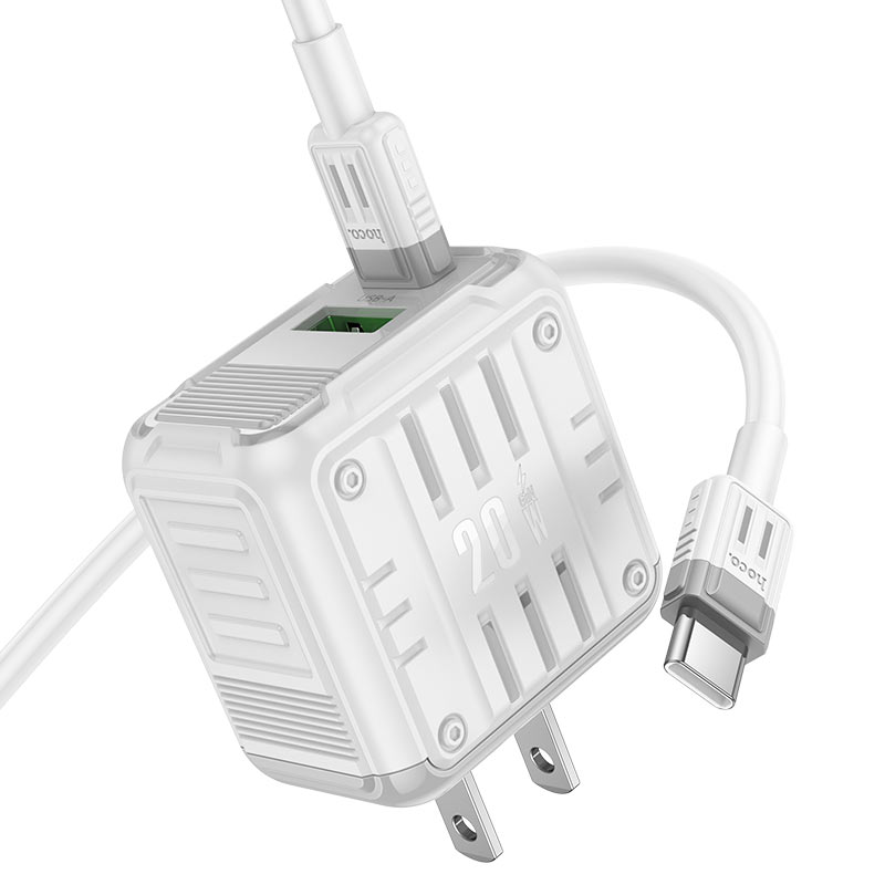 hoco c135 rock pd20w qc3 wall charger us set usbc usbc cable