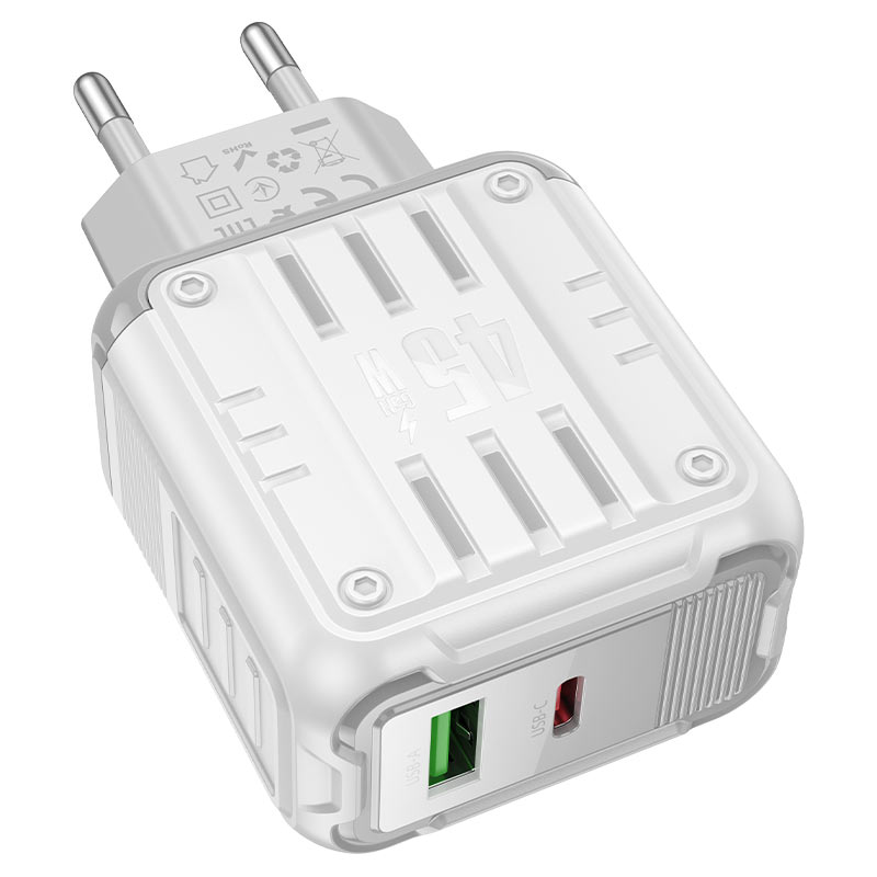 hoco c136a rock pd45w 1a1c wall charger eu ports