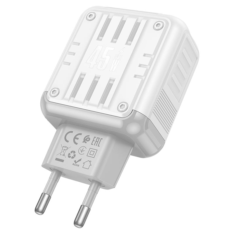 hoco c137a rock pd45w 2c wall charger eu housing