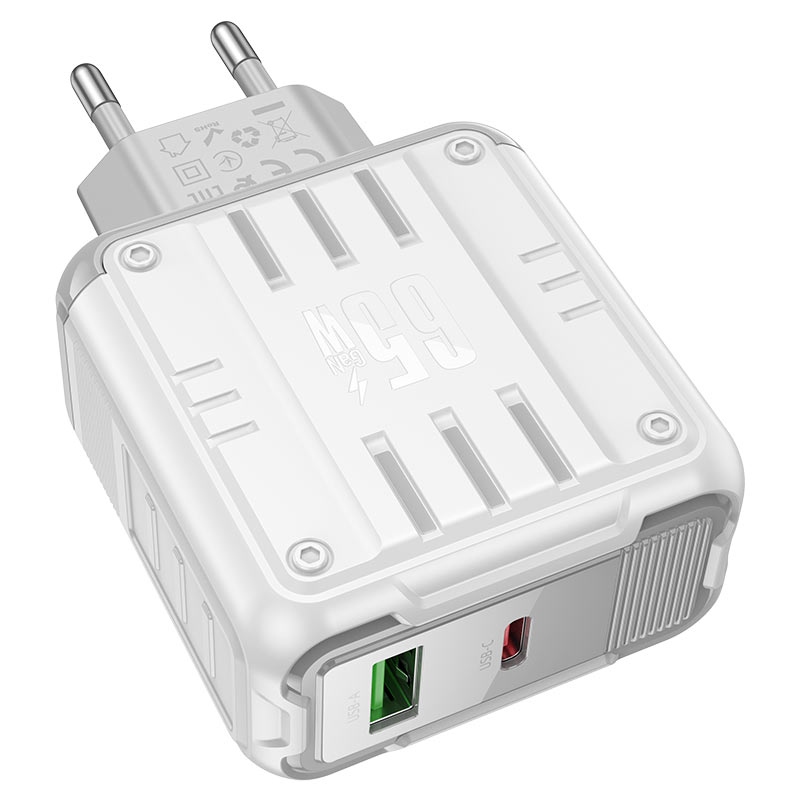 hoco c138a rock pd65w 1a1c wall charger eu ports