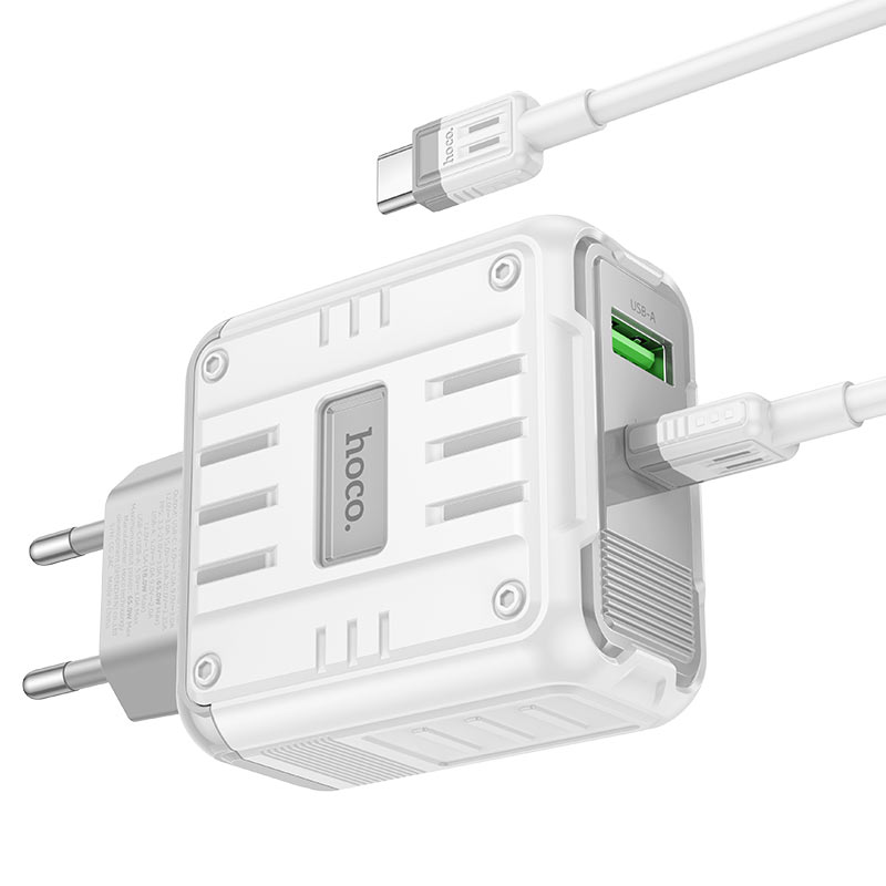 hoco c138a rock pd65w 1a1c wall charger eu set usbc usbc ports