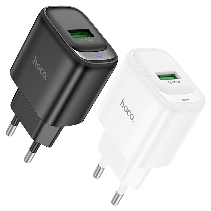 hoco c140a smart 1port qc3 wall charger eu colors