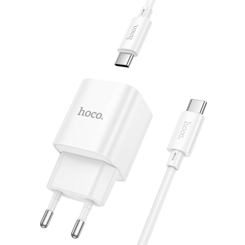 hoco c146a charm 1port pd20w wall charger eu set usbc usbc charging