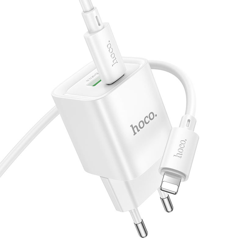 hoco c147a charm pd20w qc3 wall charger eu set usbc ltn output