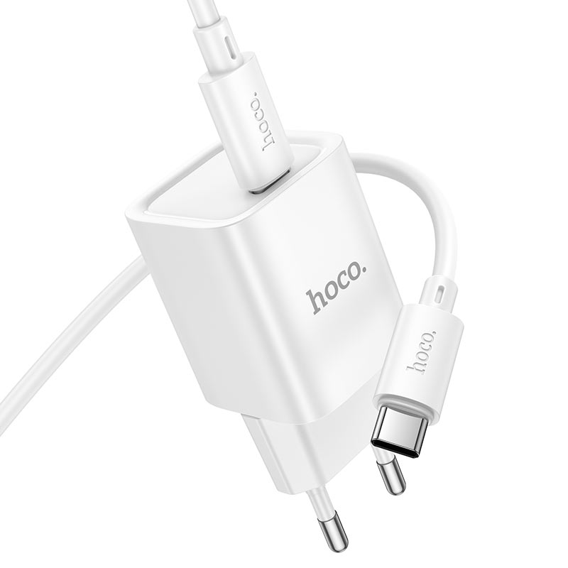 hoco c148a charm 1port pd30w wall charger eu set usbc usbc cable