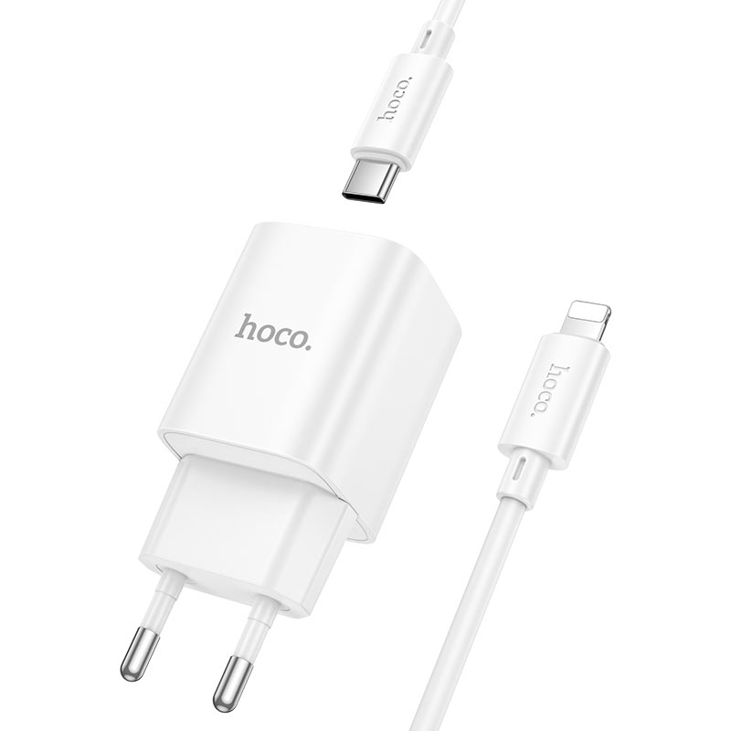 hoco c149a charm pd30w qc3 wall charger eu set usbc ltn charging