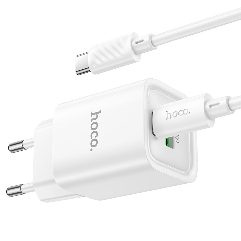 hoco c149a charm pd30w qc3 wall charger eu set usbc usbc output