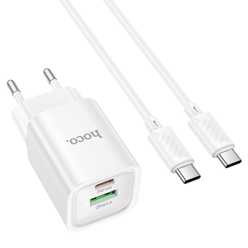 hoco c149a charm pd30w qc3 wall charger eu set usbc usbc