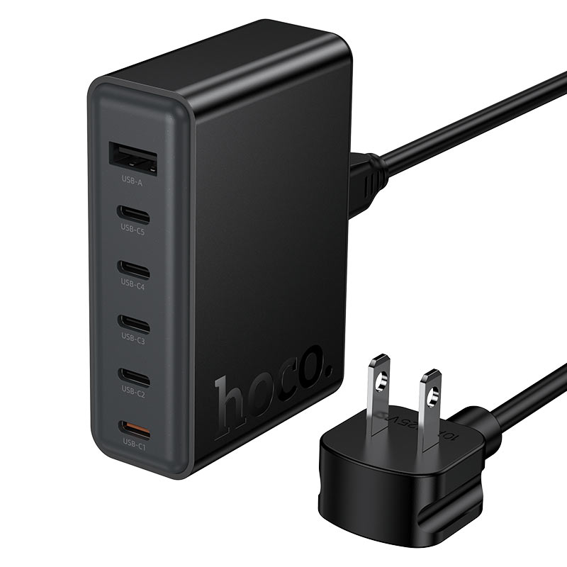 hoco c150 modern pd45w 6port desktop charger us