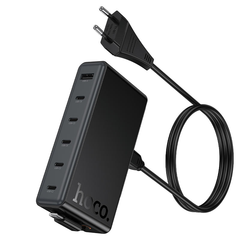 hoco c151a modern pd50w 7port desktop charger eu cord