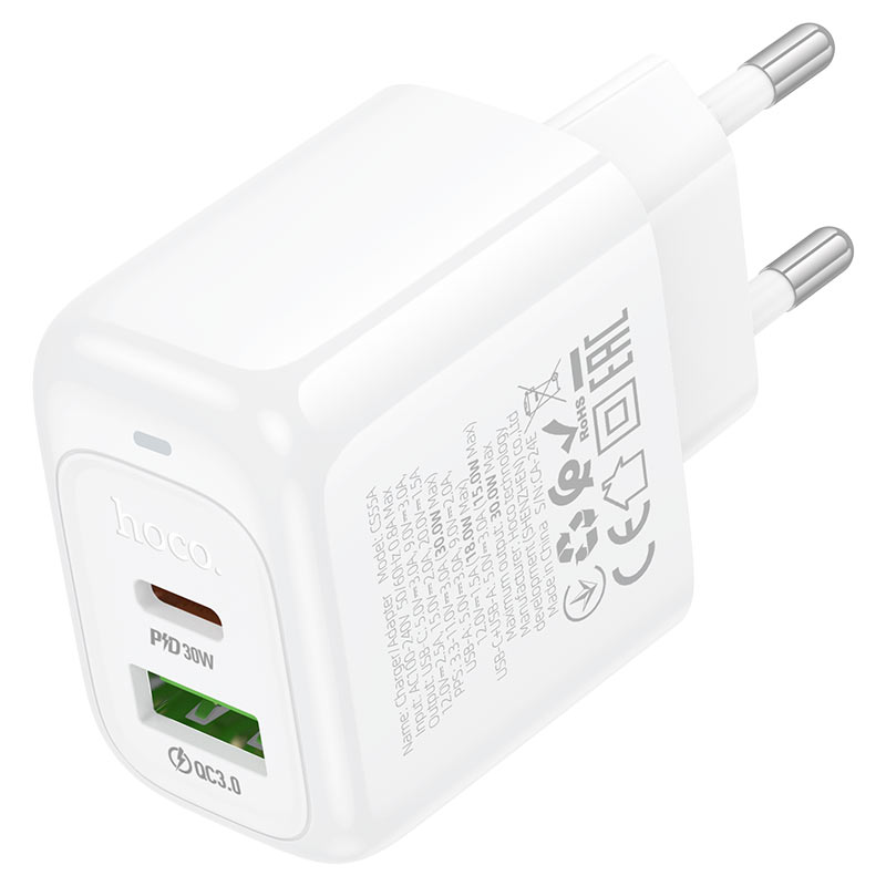 hoco cs55a surplus pd30w qc3 wall charger eu output