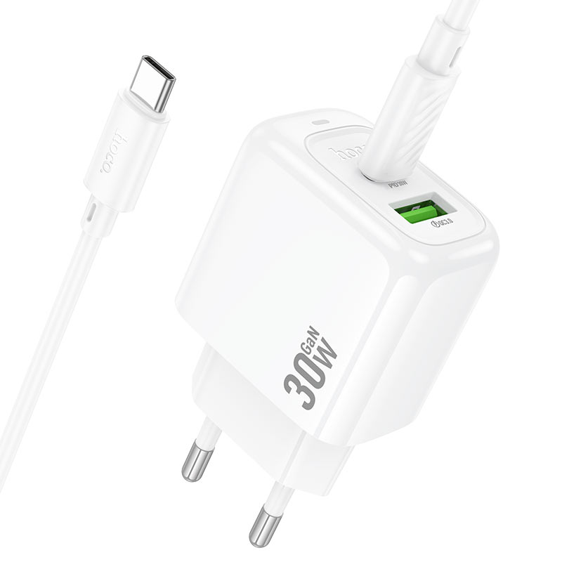 hoco cs55a surplus pd30w qc3 wall charger eu set usbc usbc output