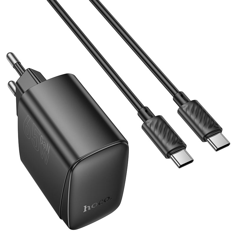hoco cs63a bright pd65w 1a1c wall charger eu set usbc usbc ports