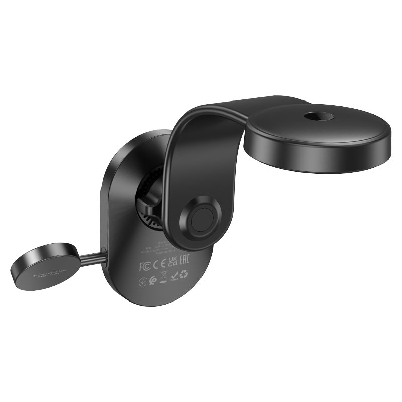 hoco hw28 excelso 2in1 wireless charging car center console holder dashboard