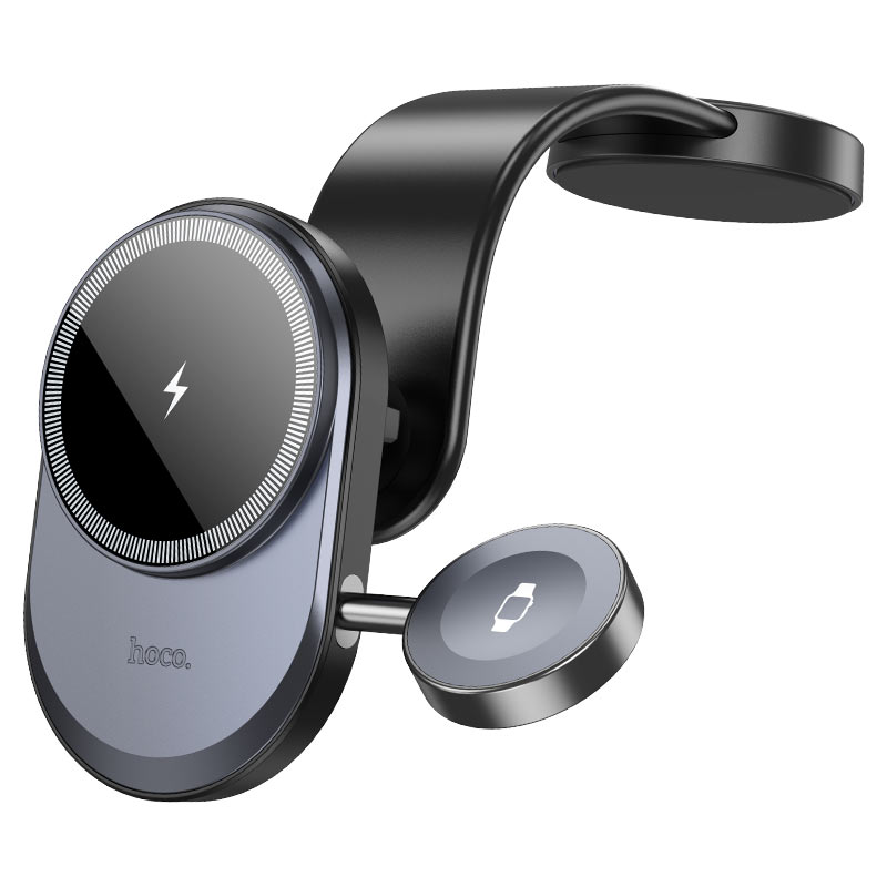 hoco hw28 excelso 2in1 wireless charging car center console holder