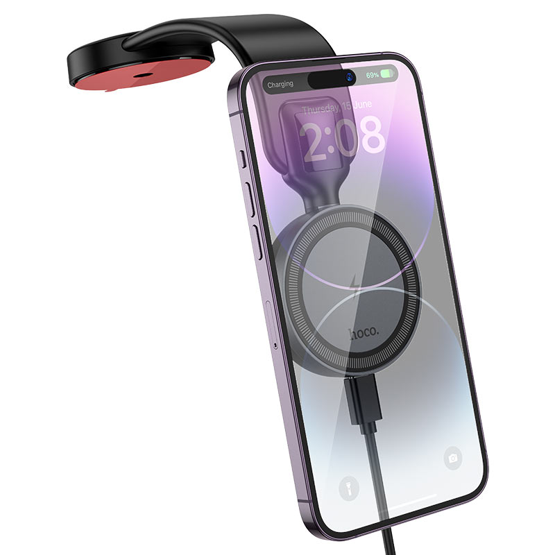 hoco hw29 totem wireless charging car center console holder stable