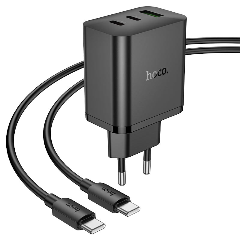 hoco n51 scenery pd65w 2c1a wall charger eu set usbc usbc