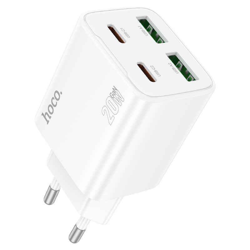 hoco n55 fundador 4ports 2c2a pd20w wall charger eu