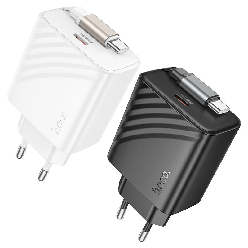 hoco n57 full pd20w usbc cable port wall charger eu colors