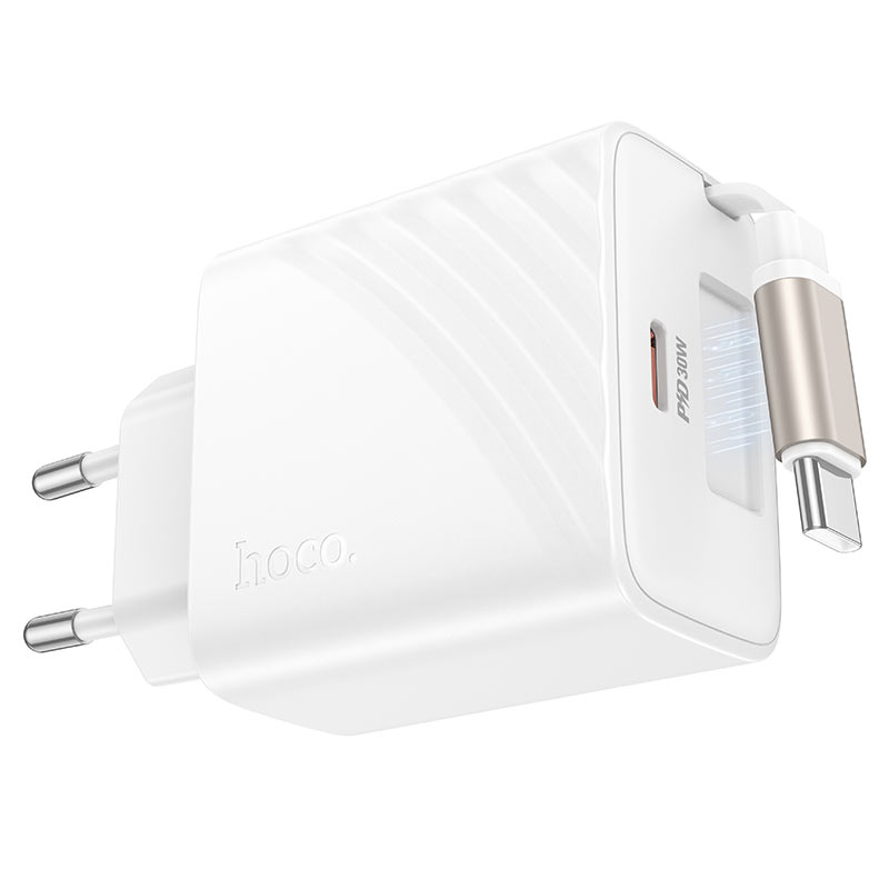 hoco n58 full pd30w usbc cable port wall charger eu output