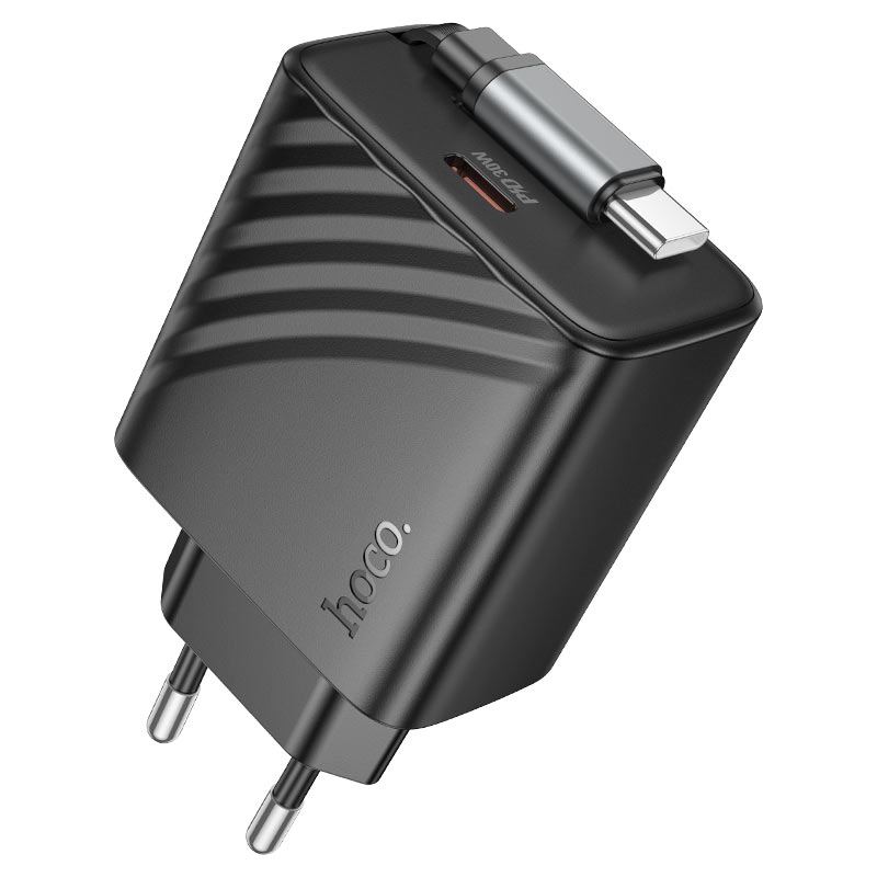 hoco n58 full pd30w usbc cable port wall charger eu