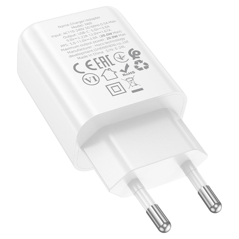 hoco n60 gentle 1port pd20w wall charger eu plug