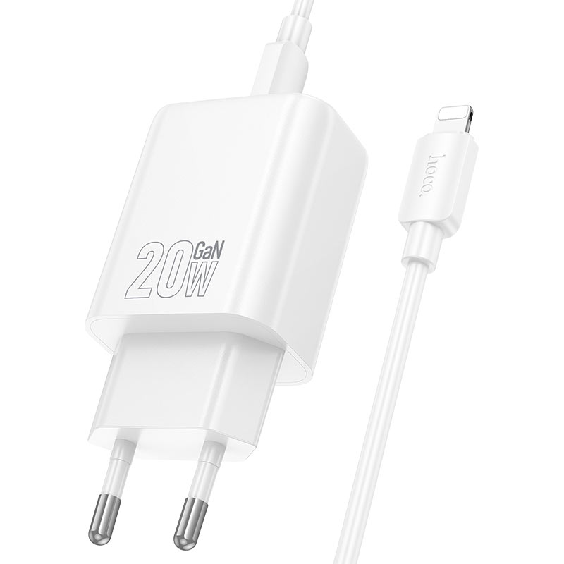 hoco n61 gentle pd20w qc3 wall charger eu set usbc ltn output