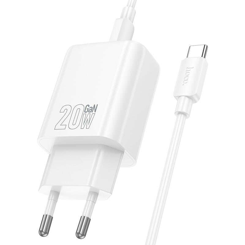 hoco n61 gentle pd20w qc3 wall charger eu set usbc usbc plug