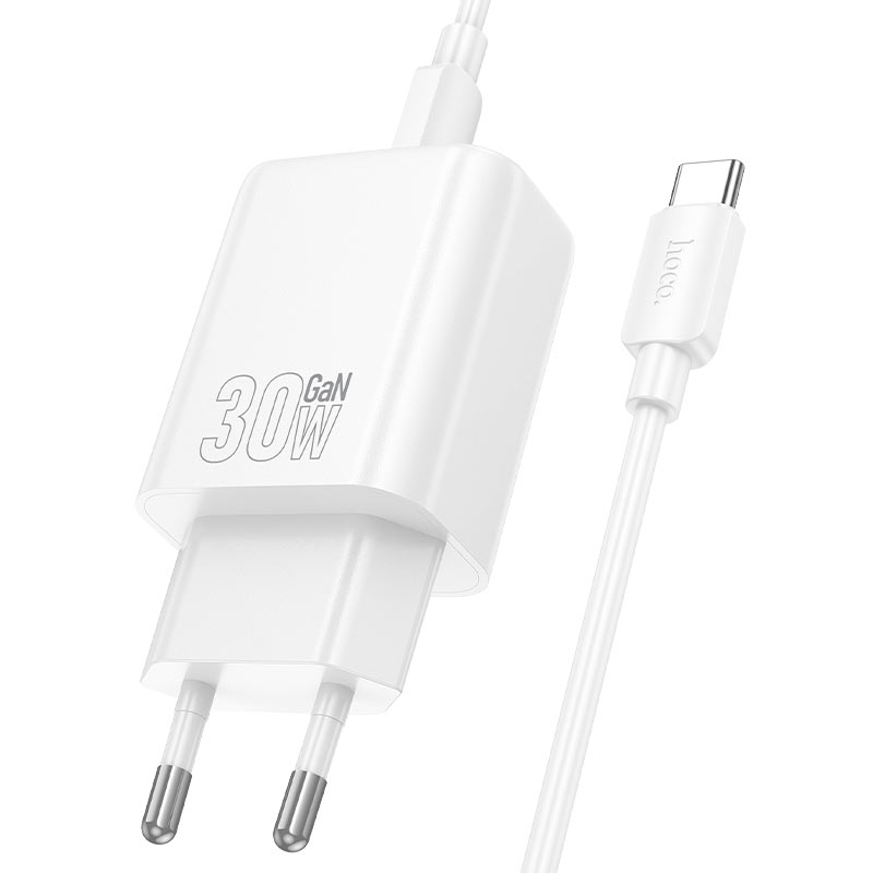 hoco n62 gentle 1port pd30w wall charger eu set usbc usbc plug
