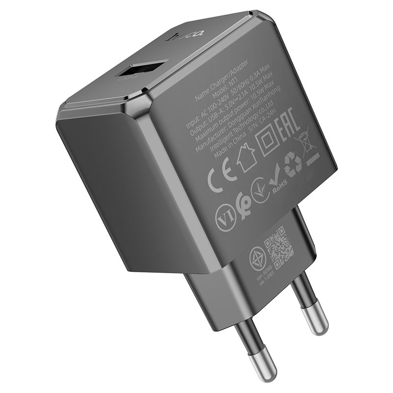 hoco nt1 superior 1port wall charger tha plug