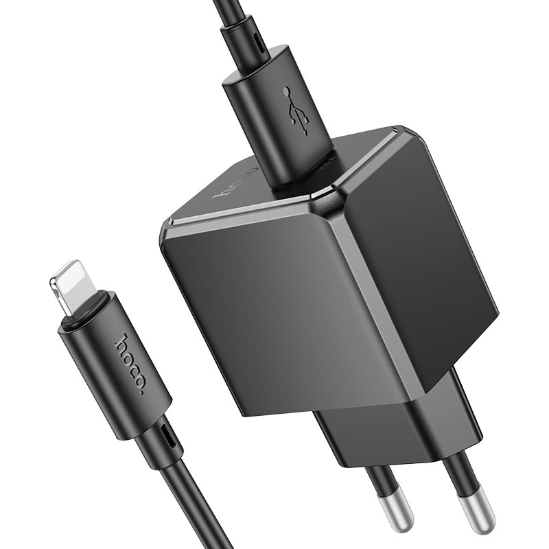 hoco nt1 superior 1port wall charger tha set usba ltn
