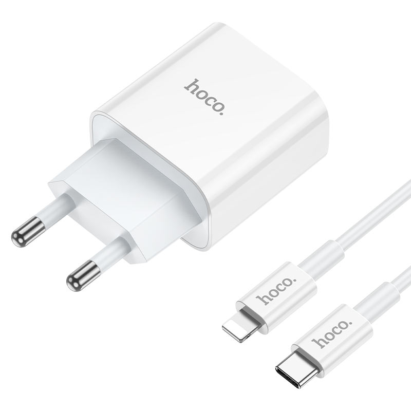 hoco nt10 source 1port pd20w wall charger tha set usbc ltn charging
