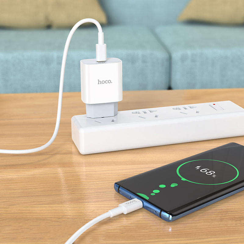 hoco nt10 source 1port pd20w wall charger tha set usbc usbc overview