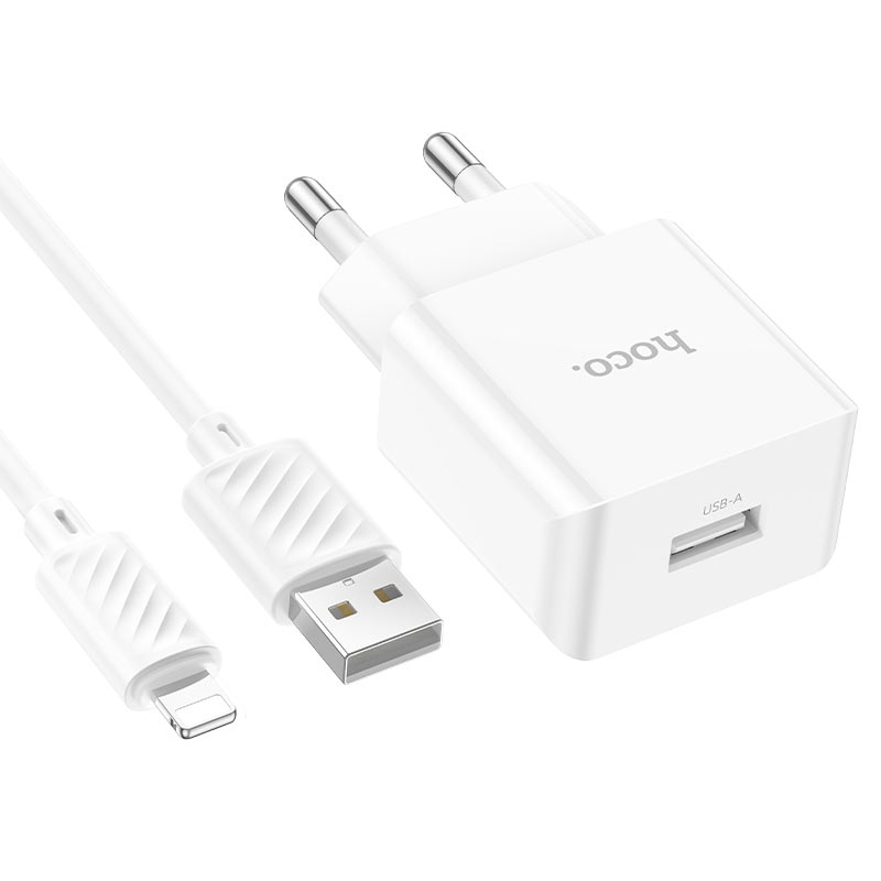 hoco nt2 peace 1port wall charger tha set usba ltn