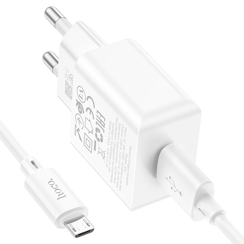 hoco nt2 peace 1port wall charger tha set usba musb charging