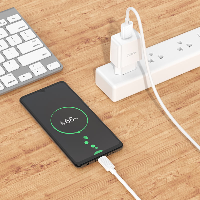 hoco nt2 peace 1port wall charger tha set usba musb interior