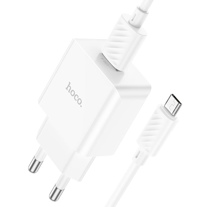 hoco nt2 peace 1port wall charger tha set usba musb port