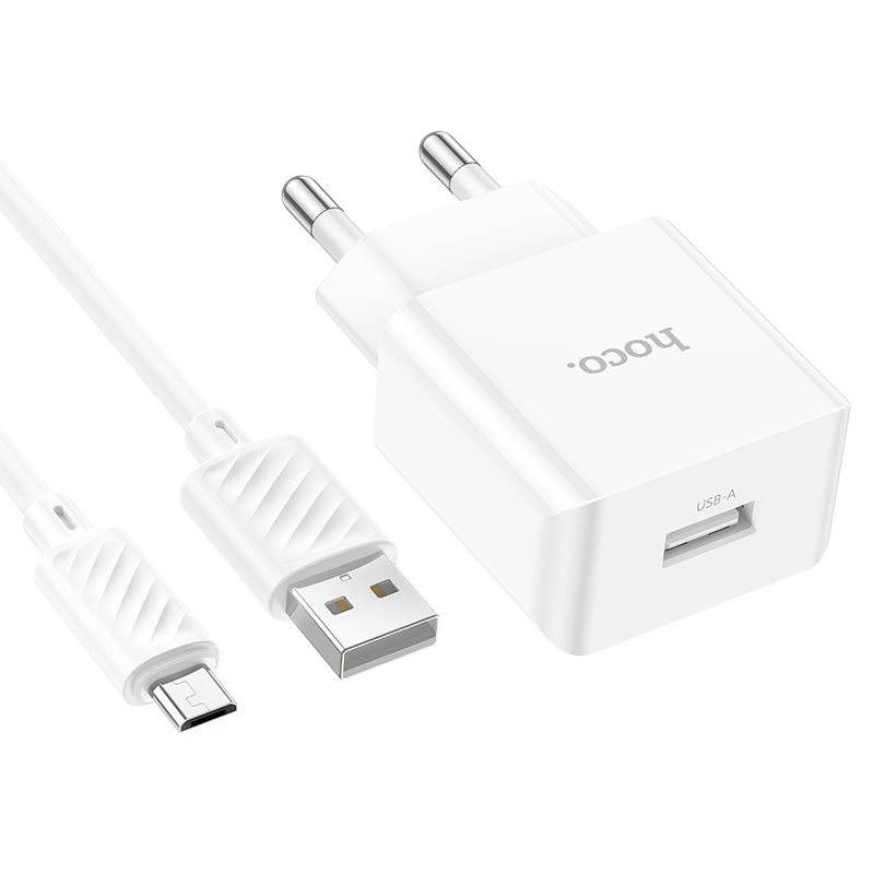 hoco nt2 peace 1port wall charger tha set usba musb