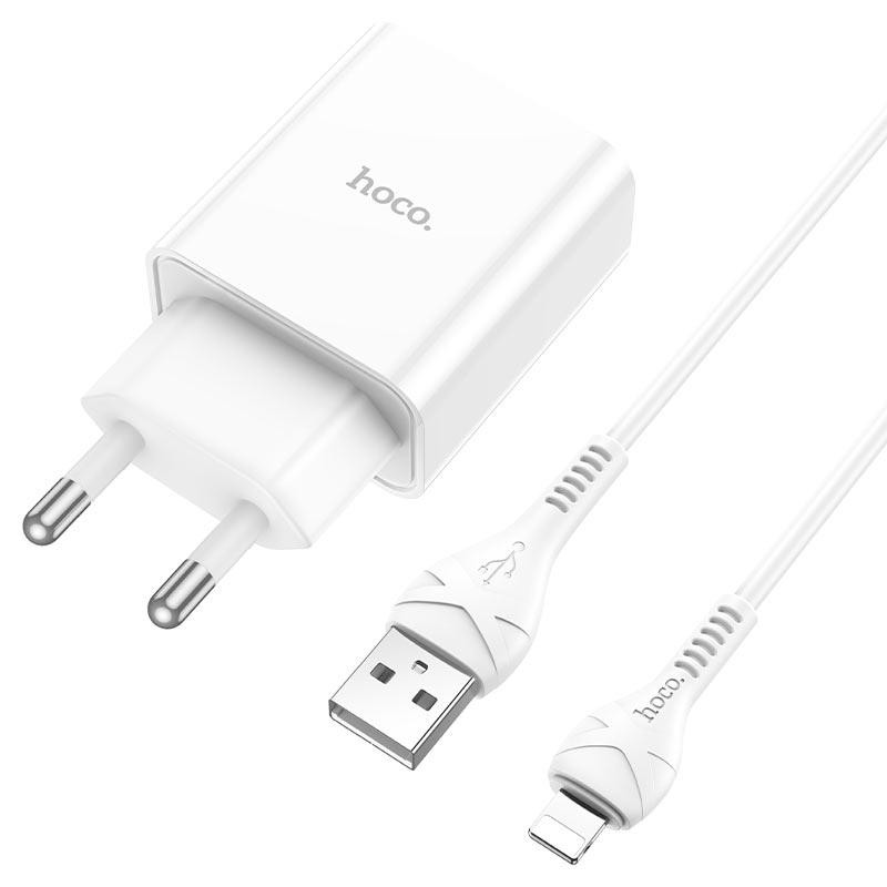 hoco nt3 grand 1port wall charger tha set usba ltn