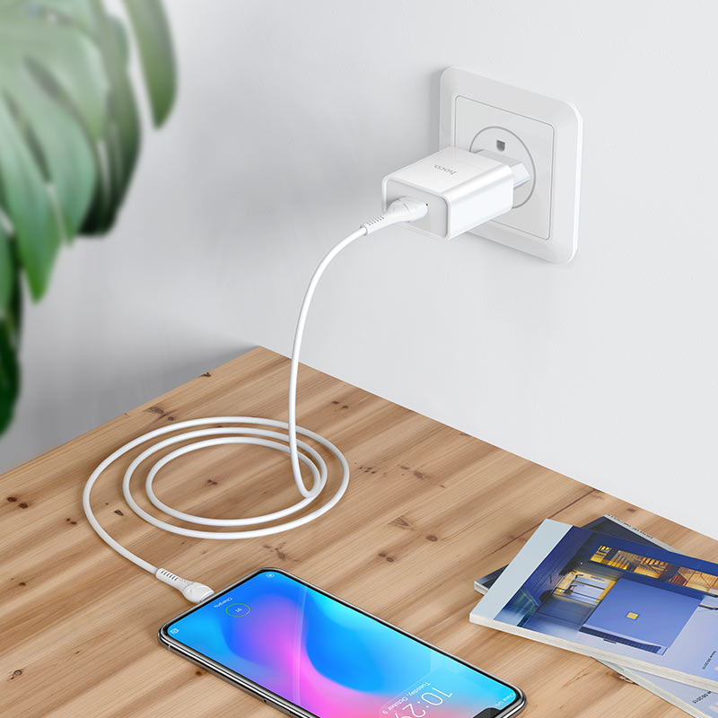 hoco nt3 grand 1port wall charger tha set usba musb interior