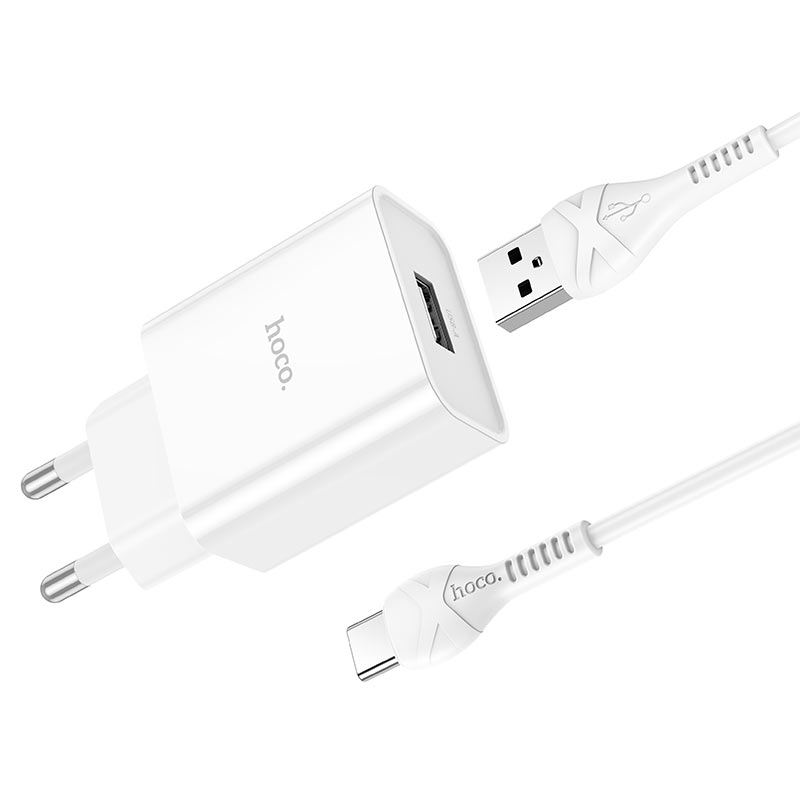 hoco nt3 grand 1port wall charger tha set usba usbc output
