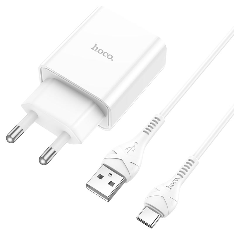 hoco nt3 grand 1port wall charger tha set usba usbc
