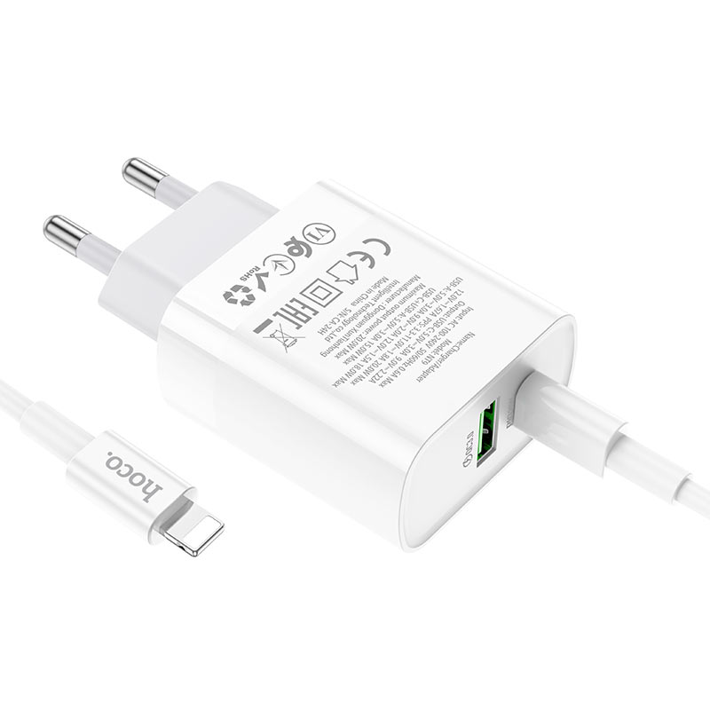 hoco nt9 maximus pd20w qc3 wall charger tha set usbc ltn port