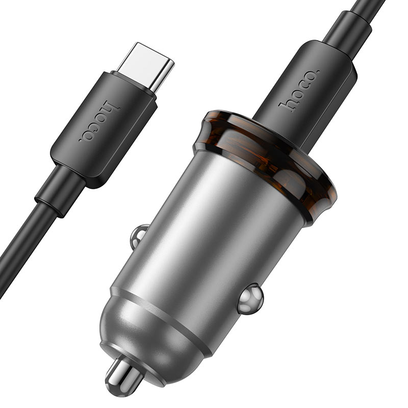 hoco nz16 rigorous single port pd30w car charger set usbc usbc housing